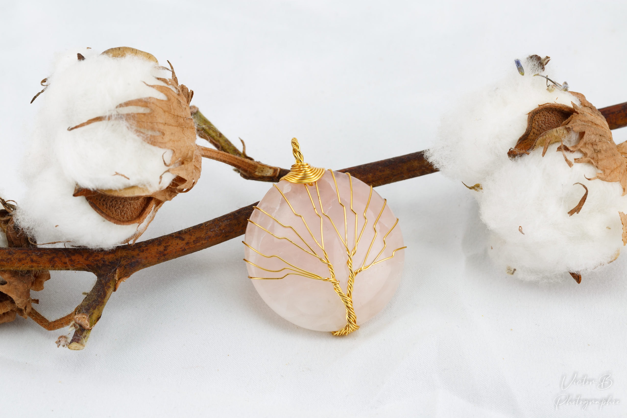 pendentif arbre de vie Quartz rose pendentif arbre de vie Quartz rose