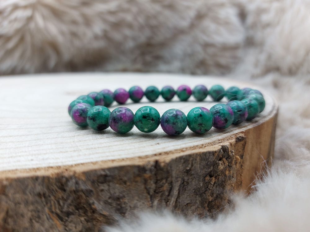 Rubis-sur-zooisite-8mm Rubis-sur-zooisite-8mm