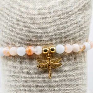 Bracelet Libellule Aigue Amrine Calcedoine 3 Bracelet Libellule Aigue Amrine Calcedoine 3