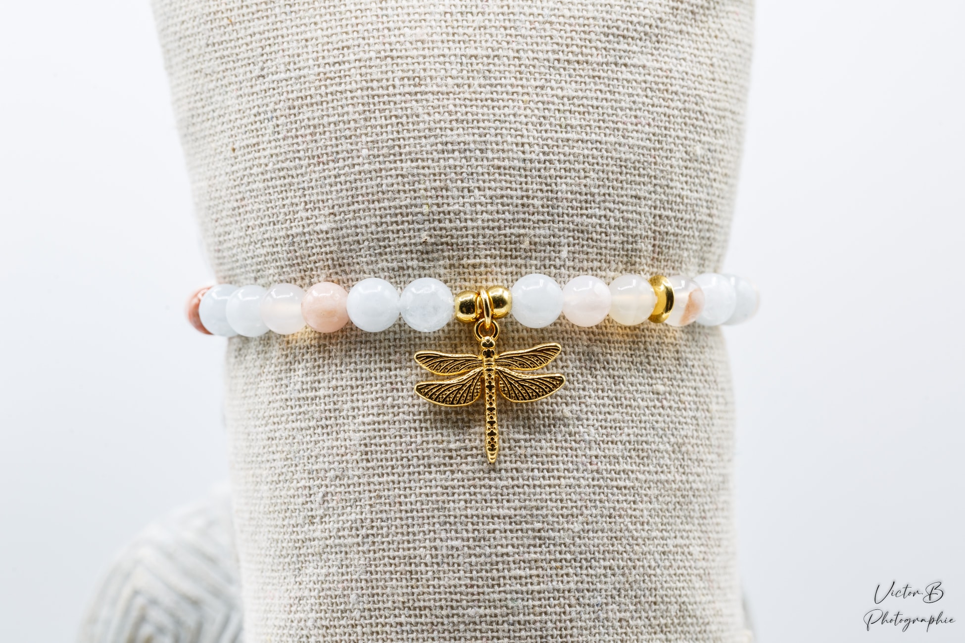 Bracelet Libellule Aigue Marine Calcedoine 2 Bracelet Libellule Aigue Marine Calcedoine 2