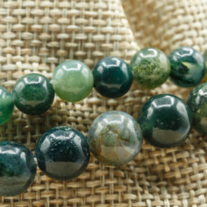 Bracelet Agate Mousse 6et 8 mm Bracelet Agate Mousse 6et 8 mm