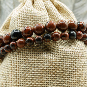 Bracelet Obsidienne acajou