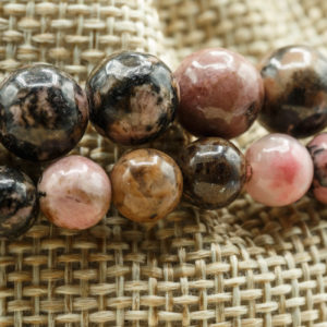 Bracelet rhodonite 6 et 8 mm Bracelet rhodonite 6 et 8 mm