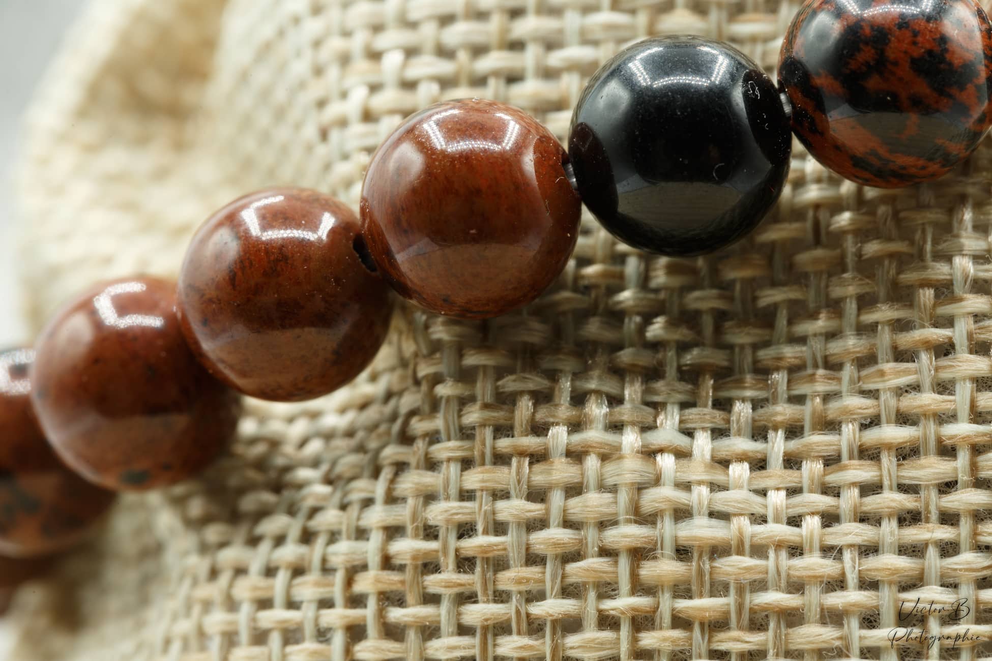 Obsidienne acajou bracelet