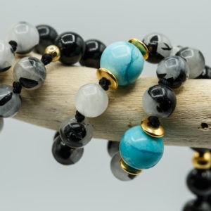 détails mala tourmaline turquoise détails mala tourmaline turquoise