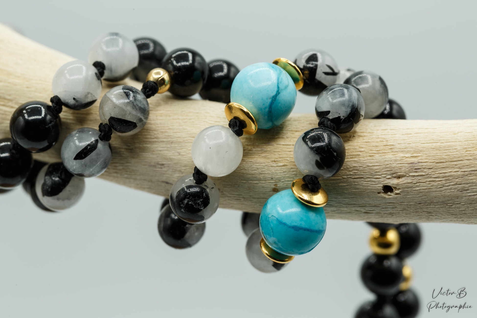 détails mala tourmaline turquoise détails mala tourmaline turquoise