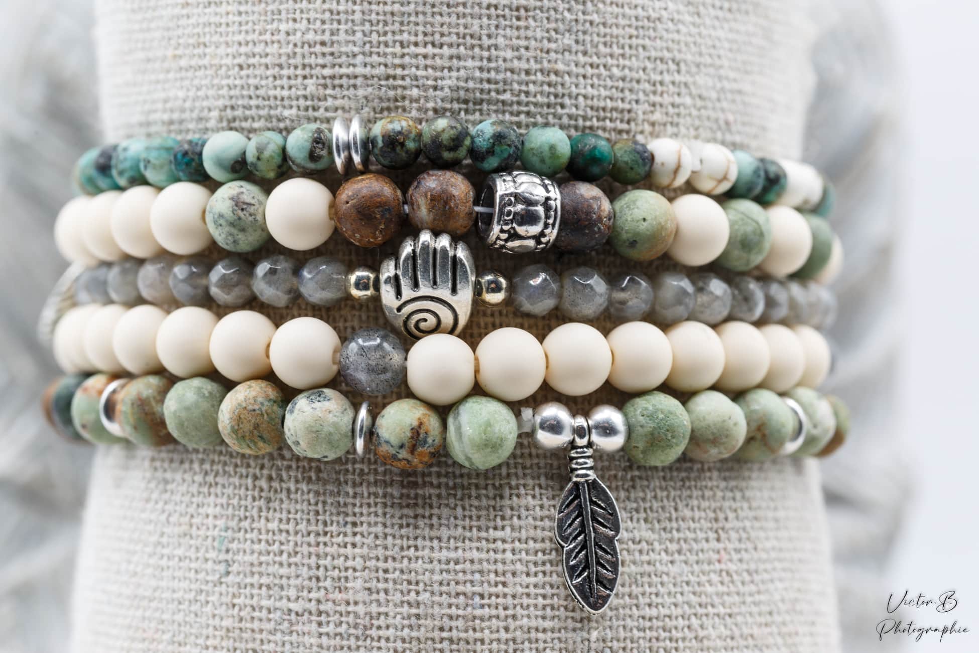 Collection boheme labradorite turquoise d’afrique opale verte Magnésite 1