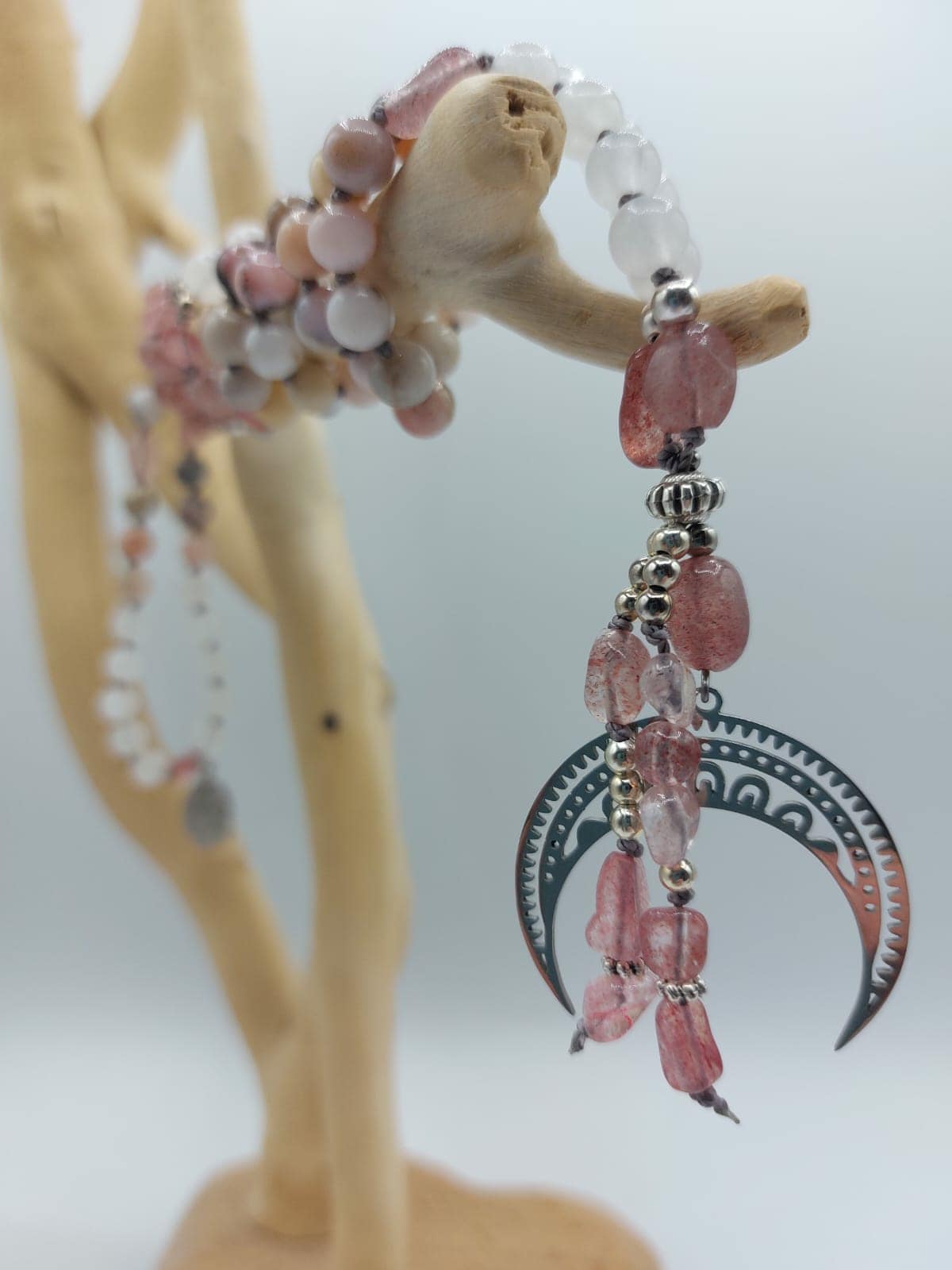 Mala Quartz framboise opale rose