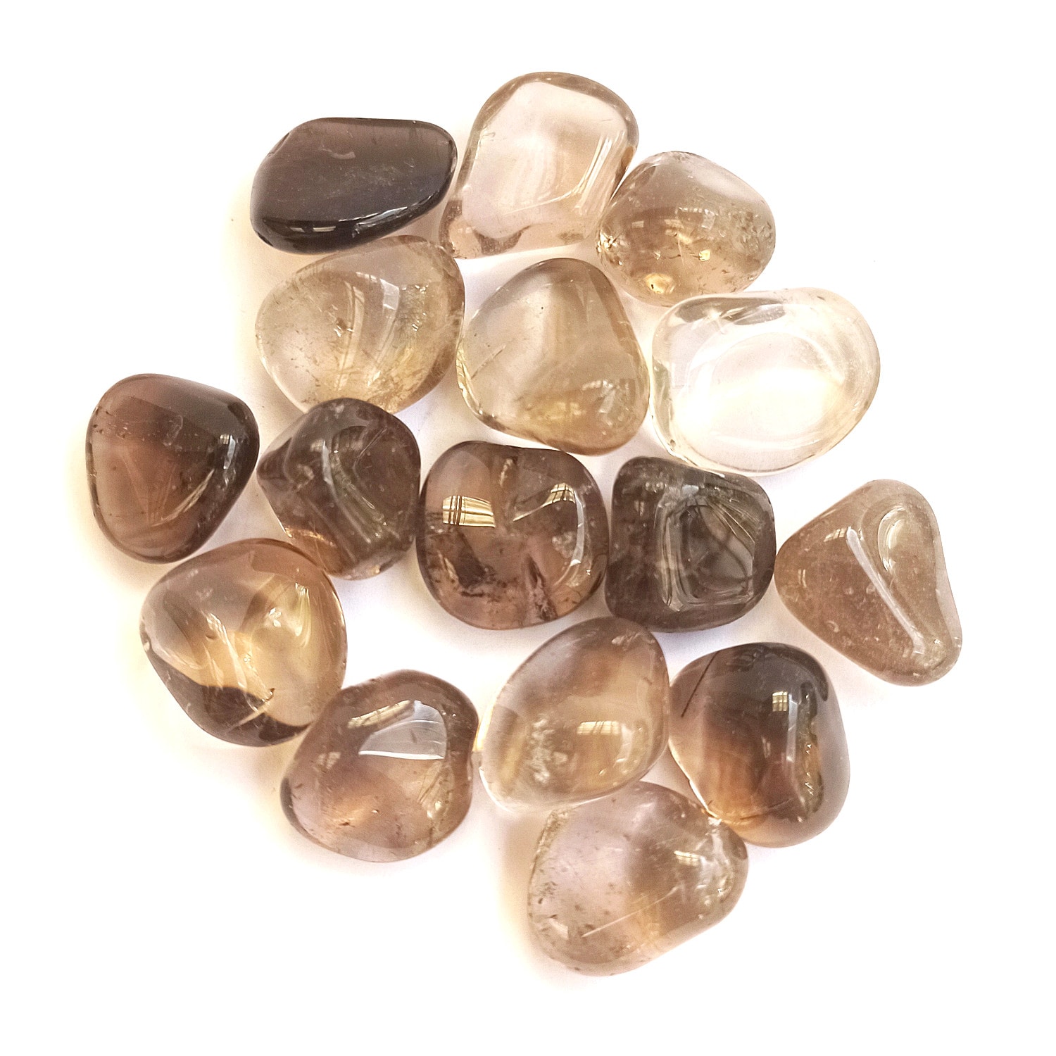 Quartz-fumé-pierre-roulée Quartz-fumé-pierre-roulée