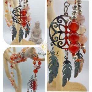 mala agate botswana Cornaline mala agate botswana Cornaline