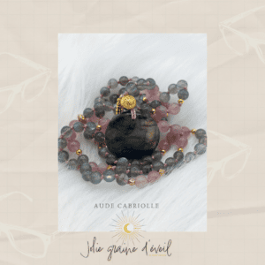 Mala labradorite quartz rose