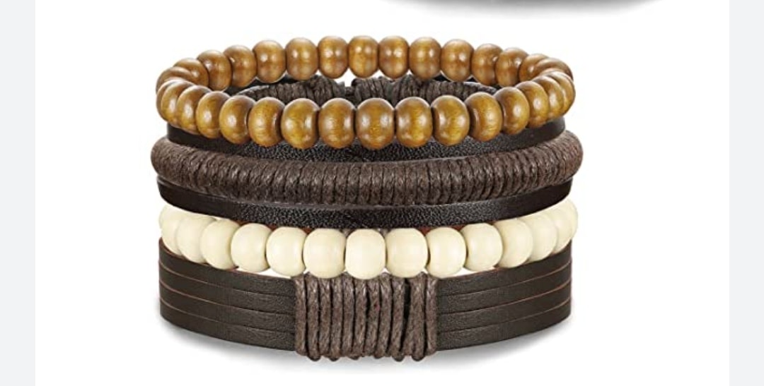 bracelet bois et cuit bi colore bracelet bois et cuit bi colore