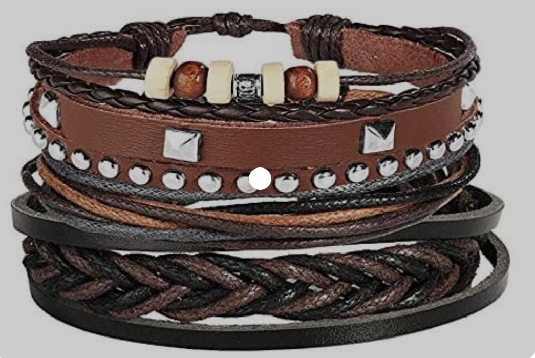 bracelet cuir et coton tressé bracelet cuir et coton tressé