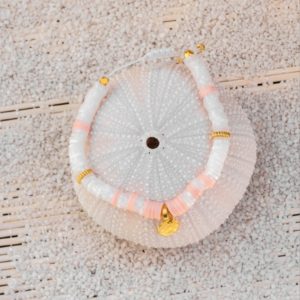 Collection été Heishi blanc et rose (2) Collection été Heishi blanc et rose (2)