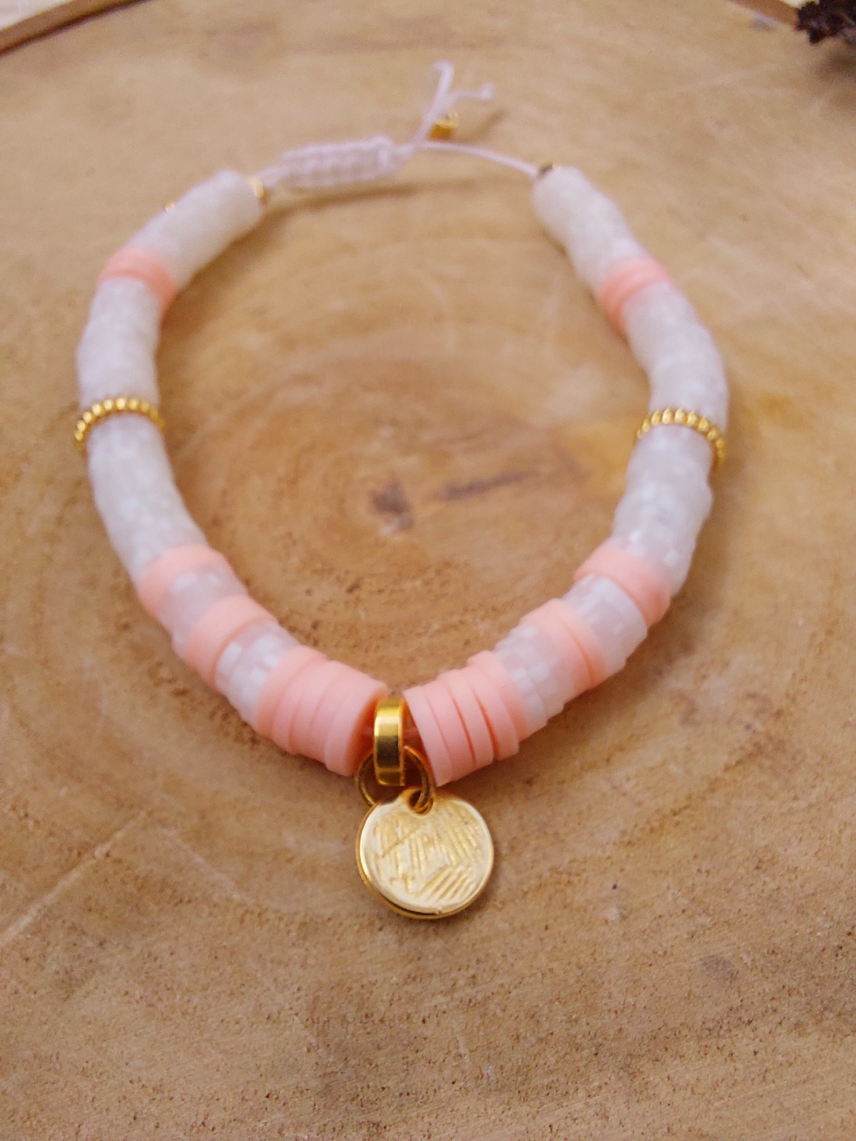 Collection été Heishi blanc et rose 3 Collection été Heishi blanc et rose 3