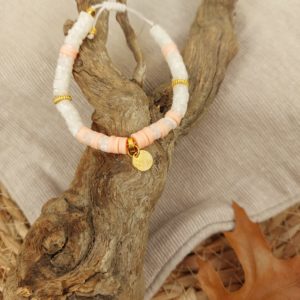 Collection été Heishi blanc et rose 4 Collection été Heishi blanc et rose 4