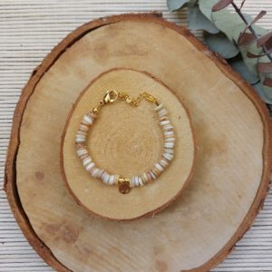 Heishi coquillage creme 4 Heishi coquillage creme 4