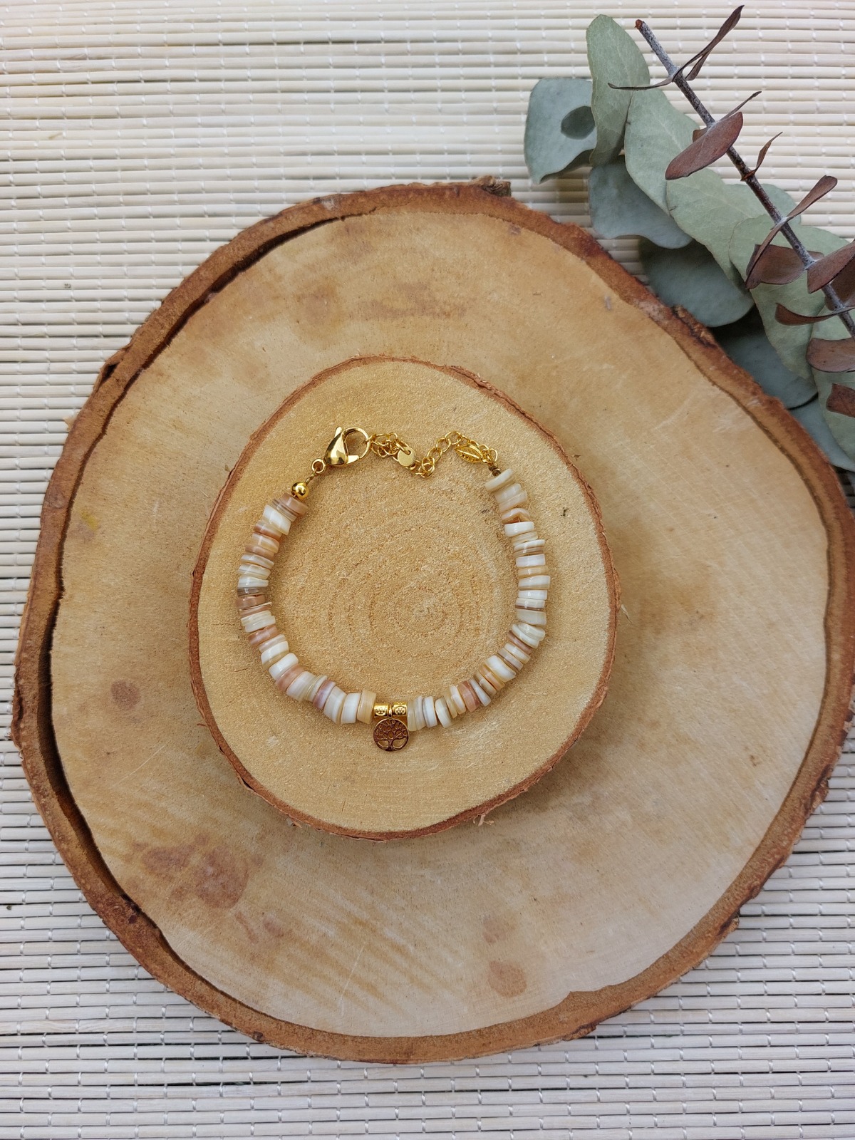 Heishi coquillage creme 4 Heishi coquillage creme 4