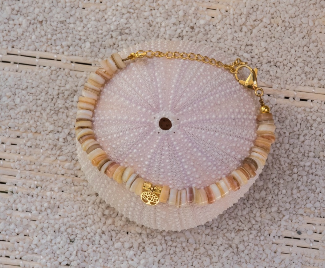 Heishi coquillage creme Heishi coquillage creme