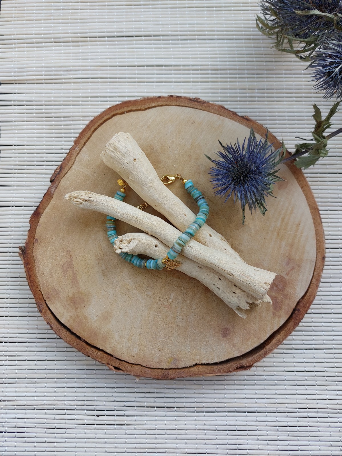 Heishi coquillage lotus 3 Heishi coquillage lotus 3