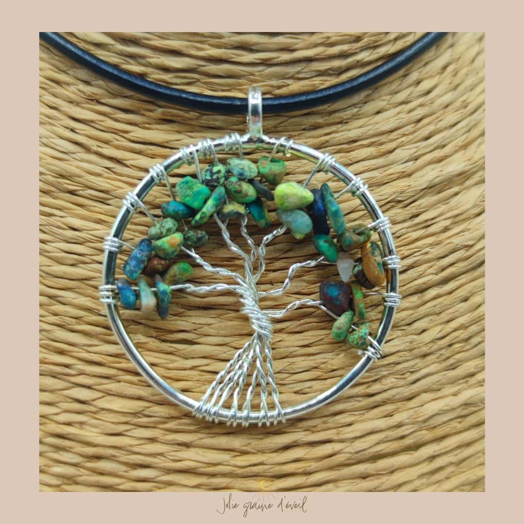 PENDENTIF CHRYSOCOLLE ARGENT (2) PENDENTIF CHRYSOCOLLE ARGENT (2)