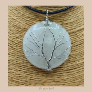 PENDENTIF CRISTAL DE ROCHE ARGENT PENDENTIF CRISTAL DE ROCHE ARGENT