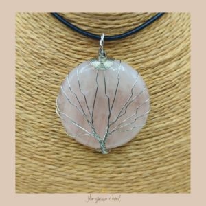 PENDENTIF QUARTZ ROSE ARGENT PENDENTIF QUARTZ ROSE ARGENT